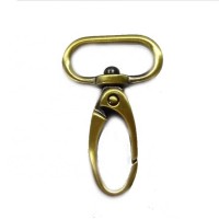 High Quality 1 Inch Wholesale Solid Brass Hardware Accessories Swivel Metal Snap Hook Buckle